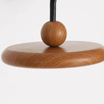 Kenshika Wooden Disc Black Wall Light - Lamp Outdoor