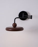 Kenshika Wooden Disc Black Wall Light - Lamp Outdoor