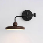 Kenshika Wooden Disc Black Wall Light - Lamp Outdoor