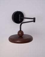 Kenshika Wooden Disc Black Wall Light - Lamp Outdoor