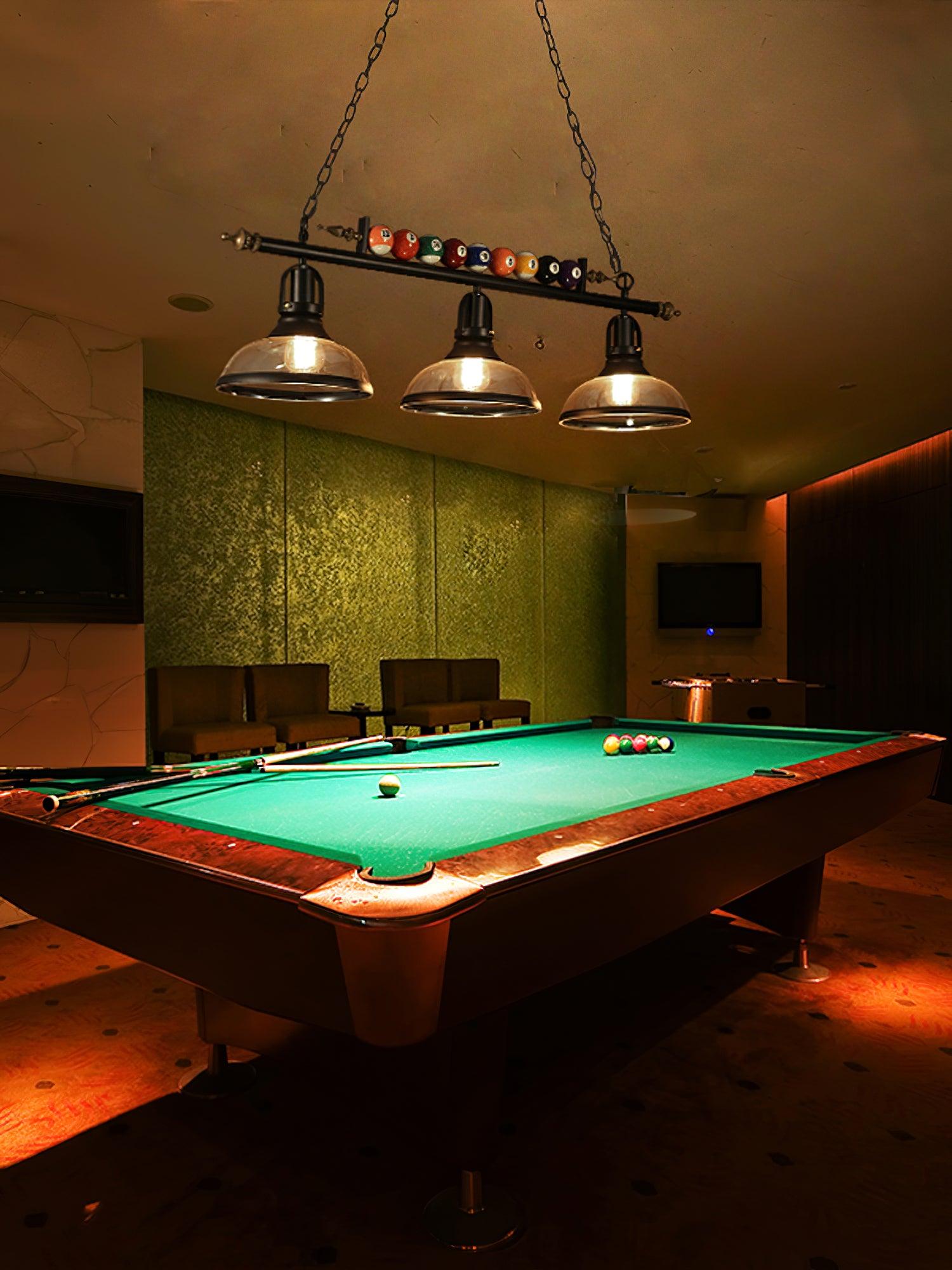 Lustra Chandelier Billiard Ball Black Glass Modern - Letslighting