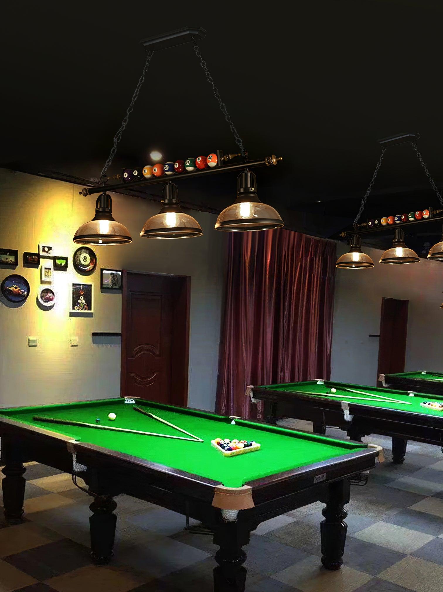 Lustra Chandelier Billiard Ball Black Glass Modern - Letslighting