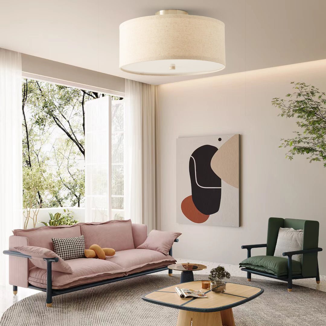 Kasha Linen Ceiling Light - Lamp Outdoor