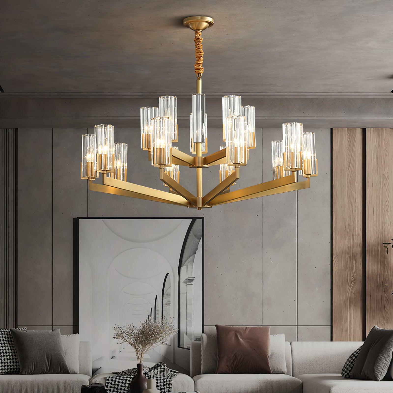Kayla Brass Chandelier - Lamp Outdoor