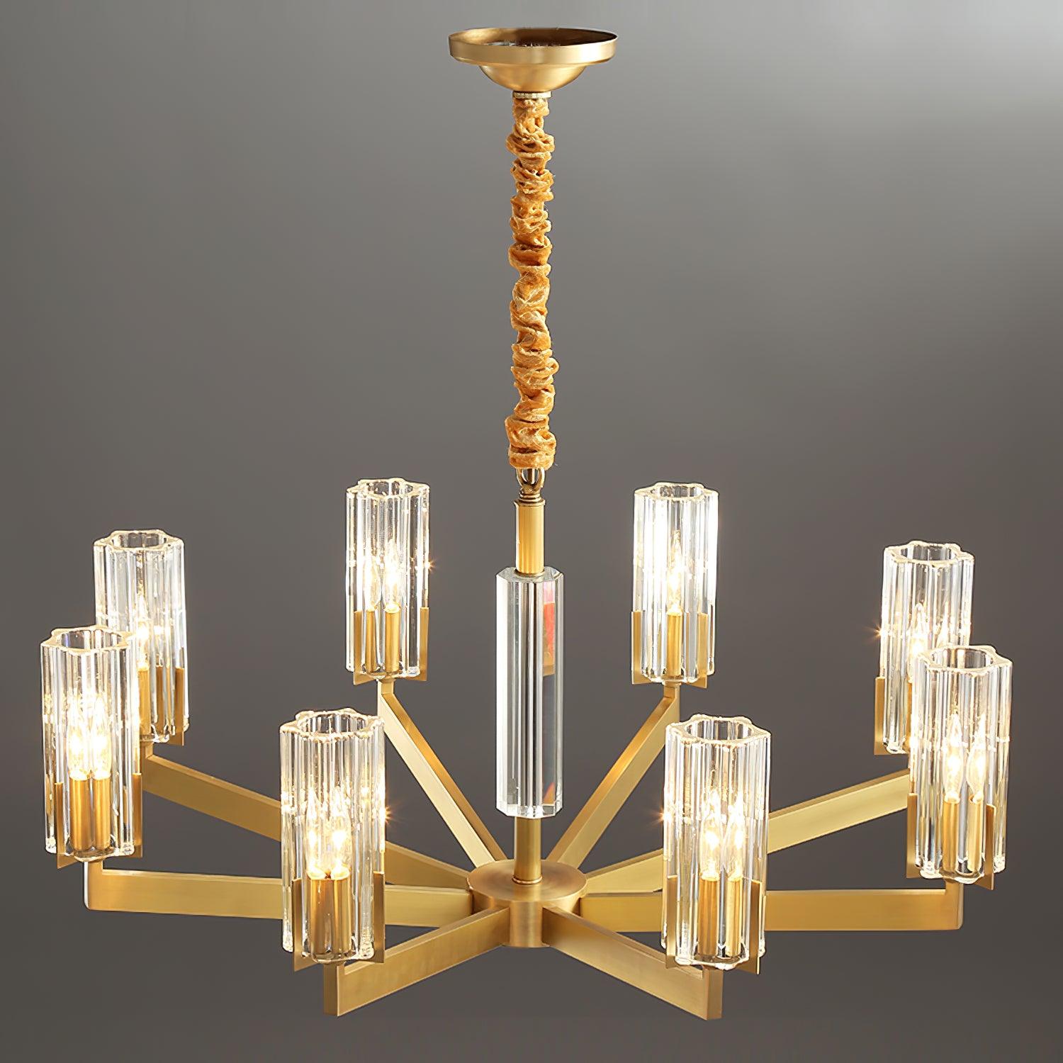 Kayla Brass Chandelier - Lamp Outdoor