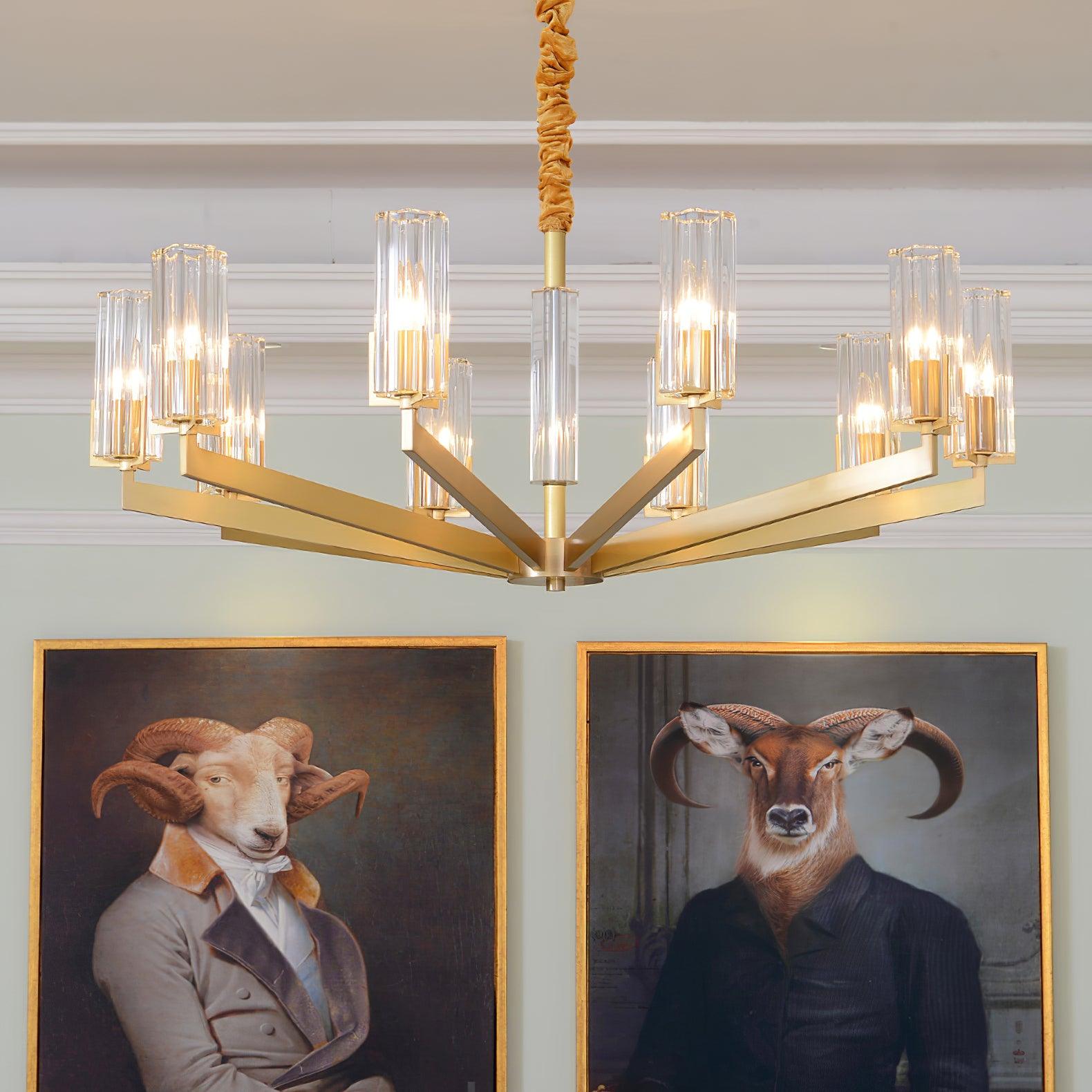 Kayla Brass Chandelier - Lamp Outdoor