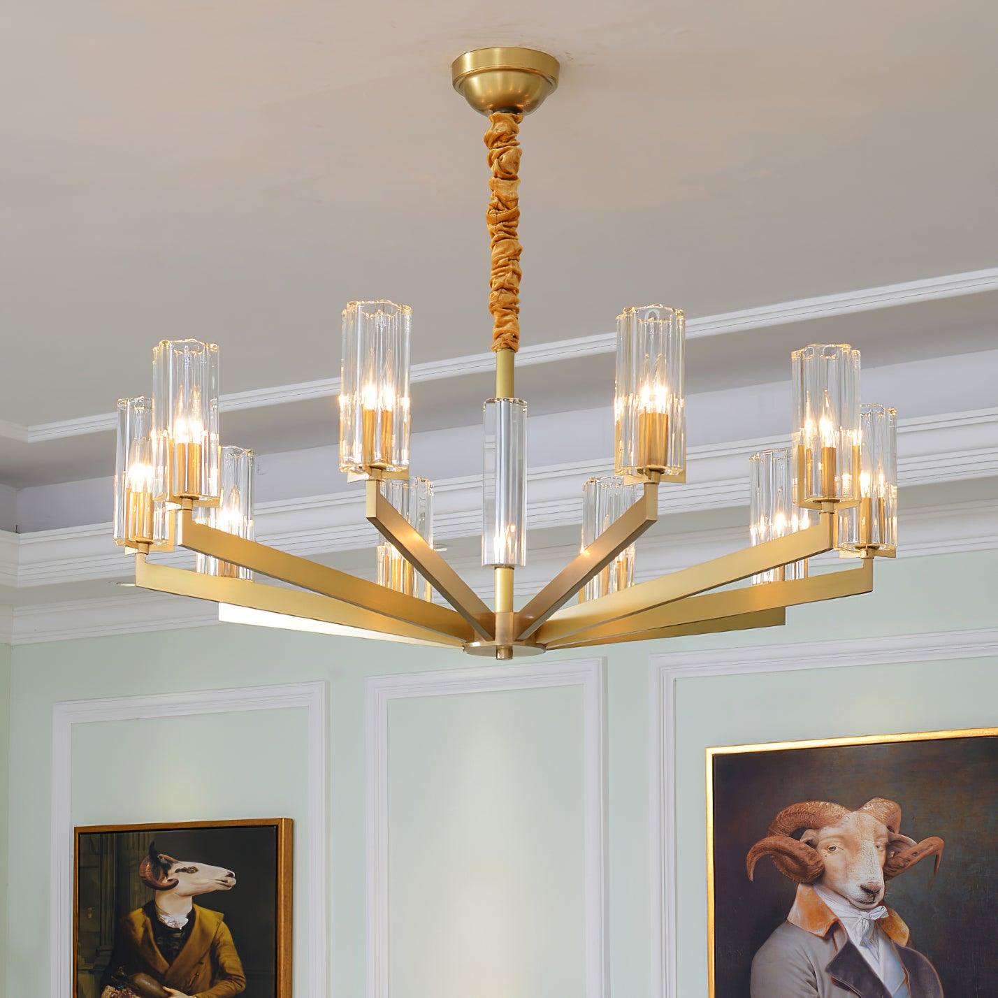 Kayla Brass Chandelier - Lamp Outdoor