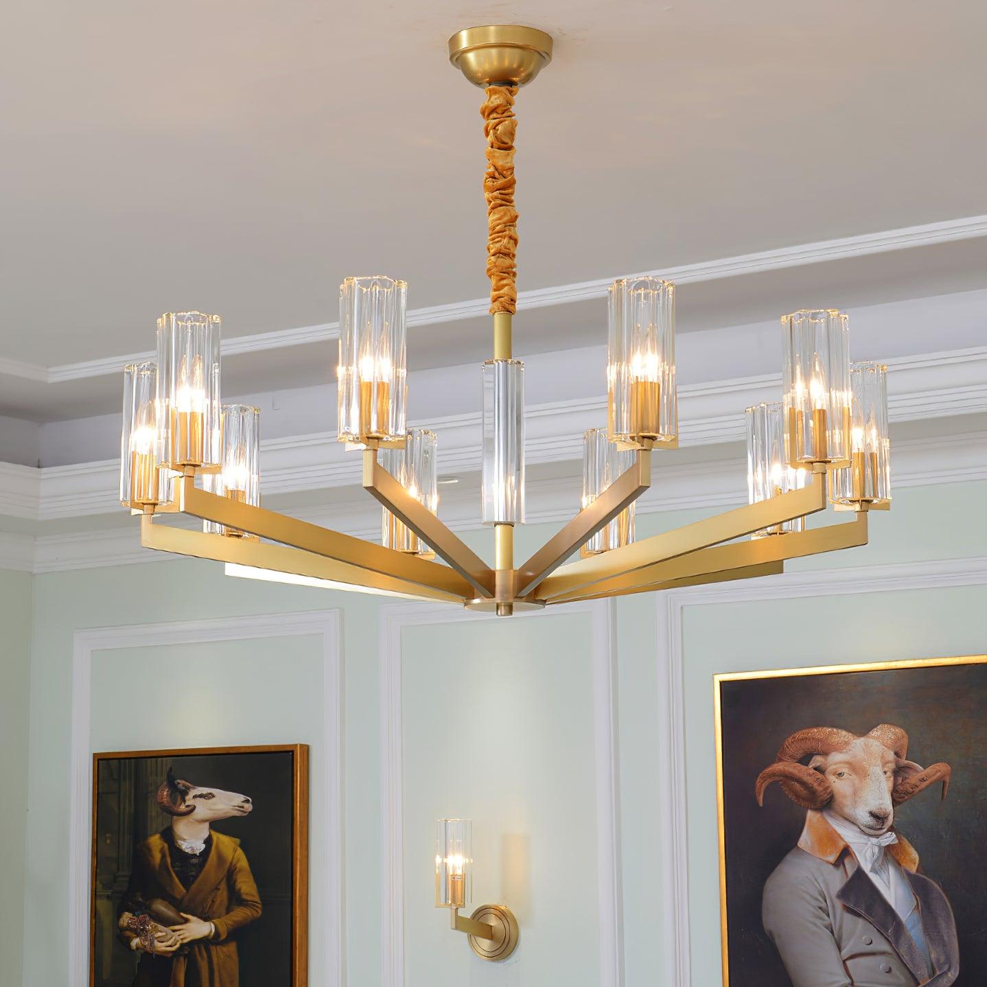 Kayla Brass Chandelier - Lamp Outdoor