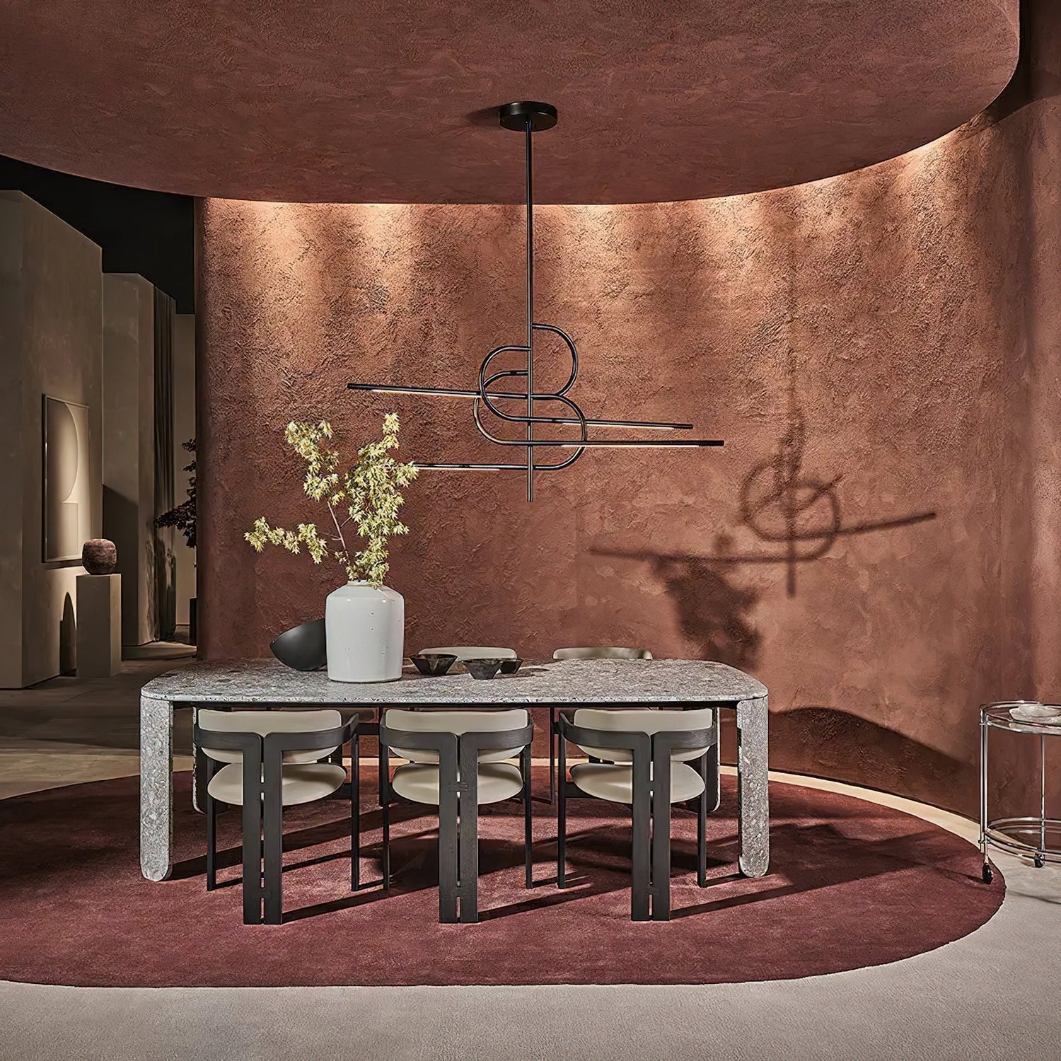 Key Contemporary Brass Chandelier