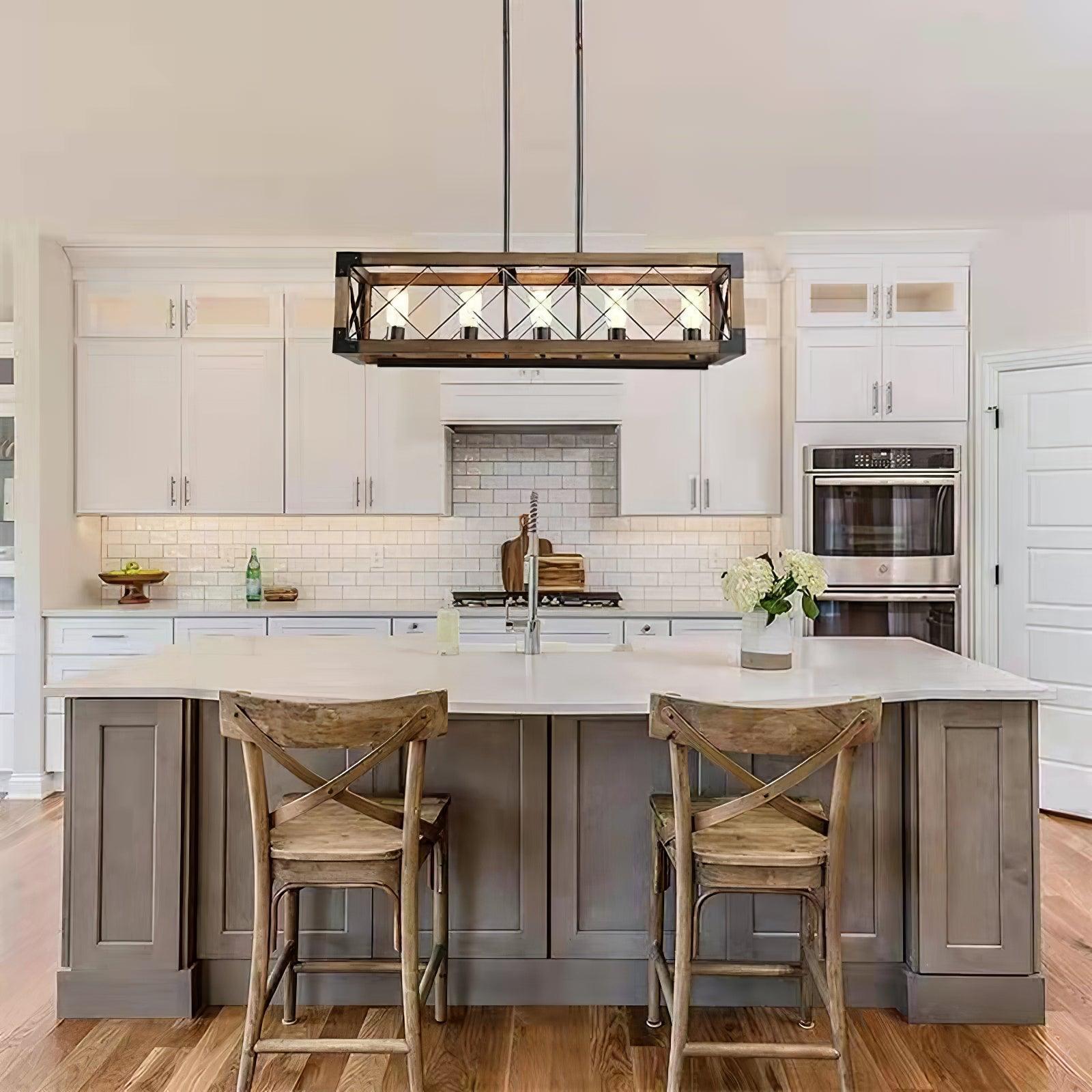 Kitchen Island Rectangle Chandelier - Lamp Outdoor
