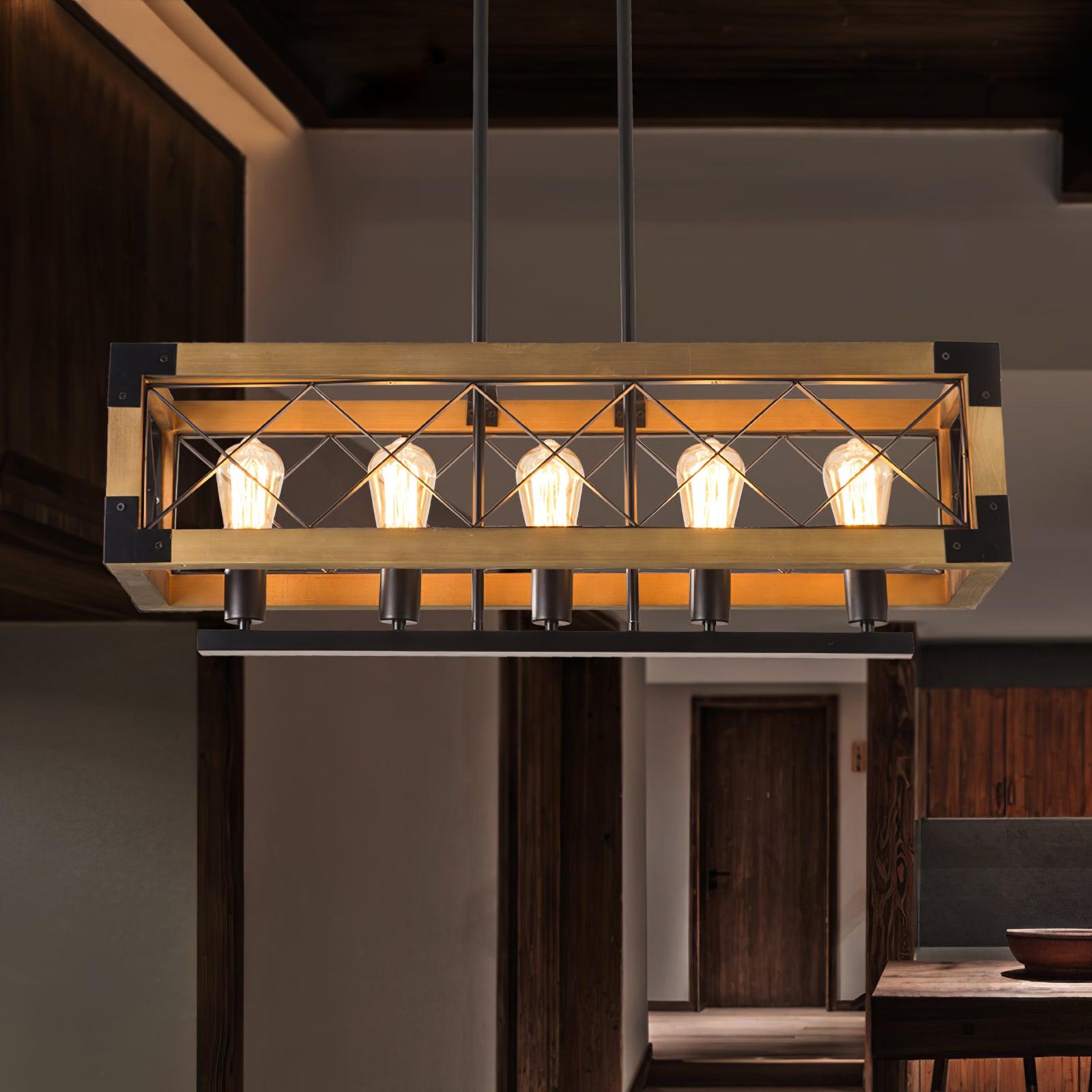 Kitchen Island Rectangle Chandelier - Lamp Outdoor