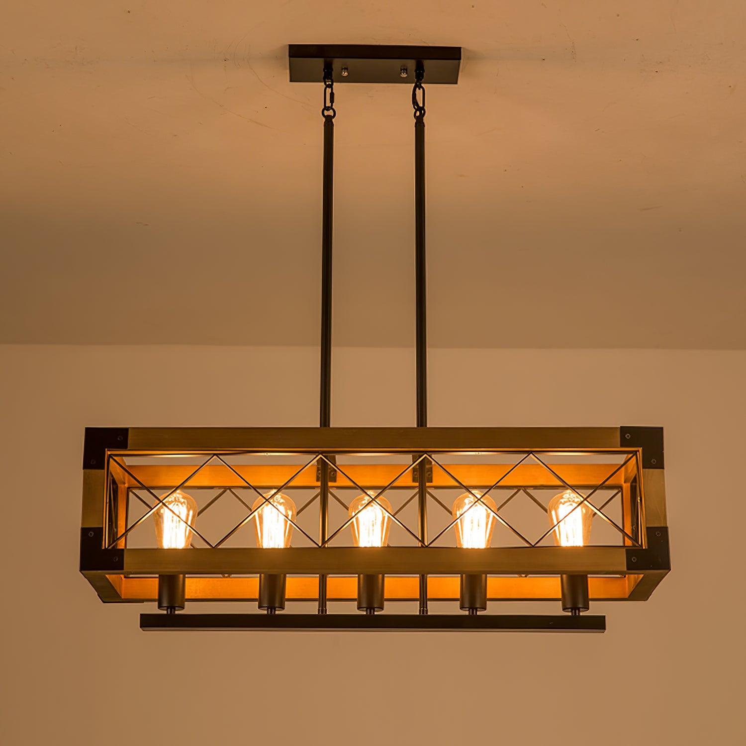 Kitchen Island Rectangle Chandelier - Lamp Outdoor