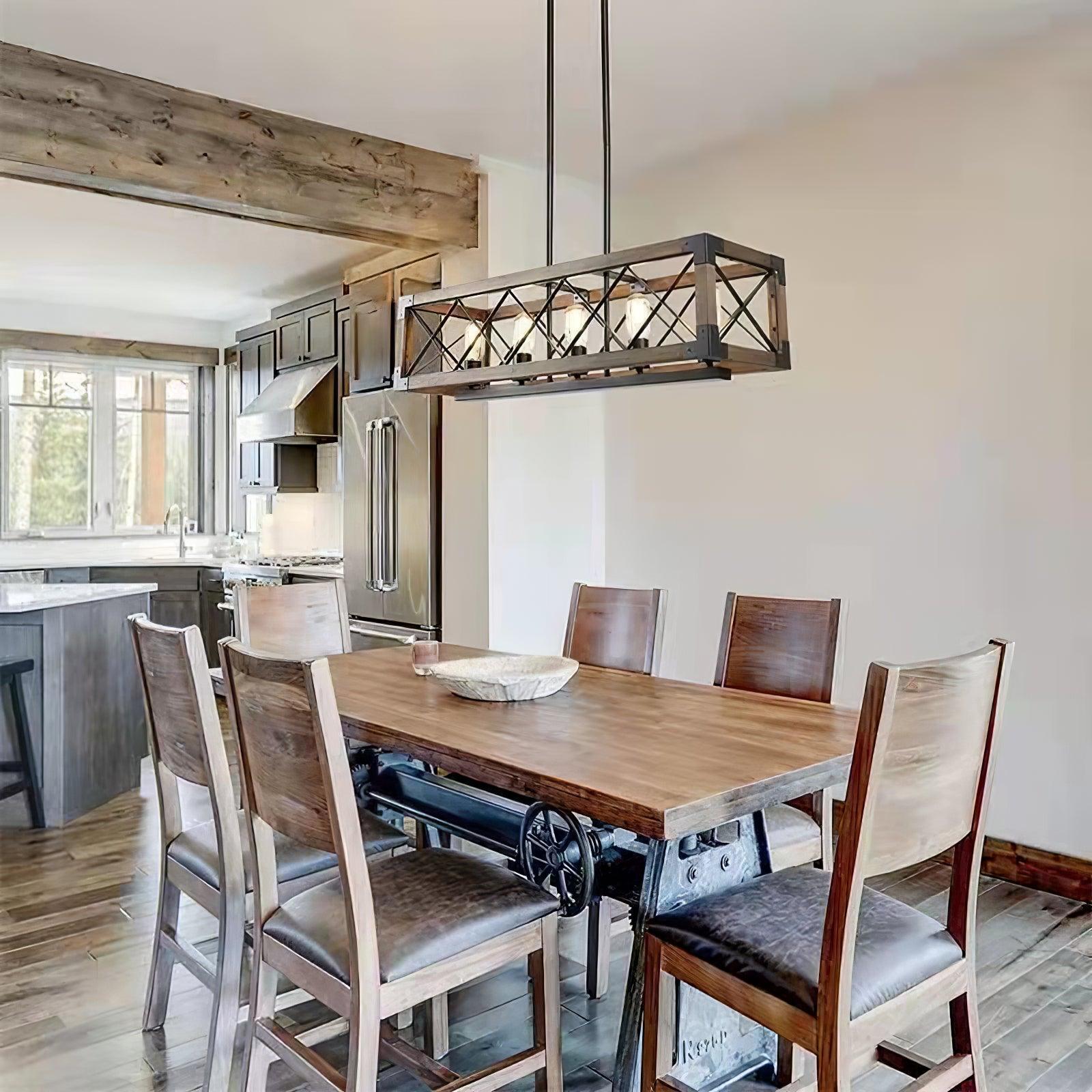 Kitchen Island Rectangle Chandelier - Lamp Outdoor