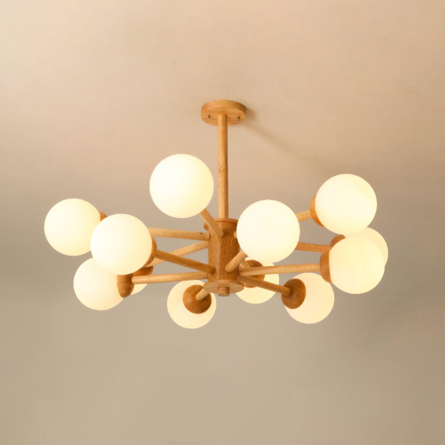 Kozan Wooden Chandelier - Lamp Outdoor