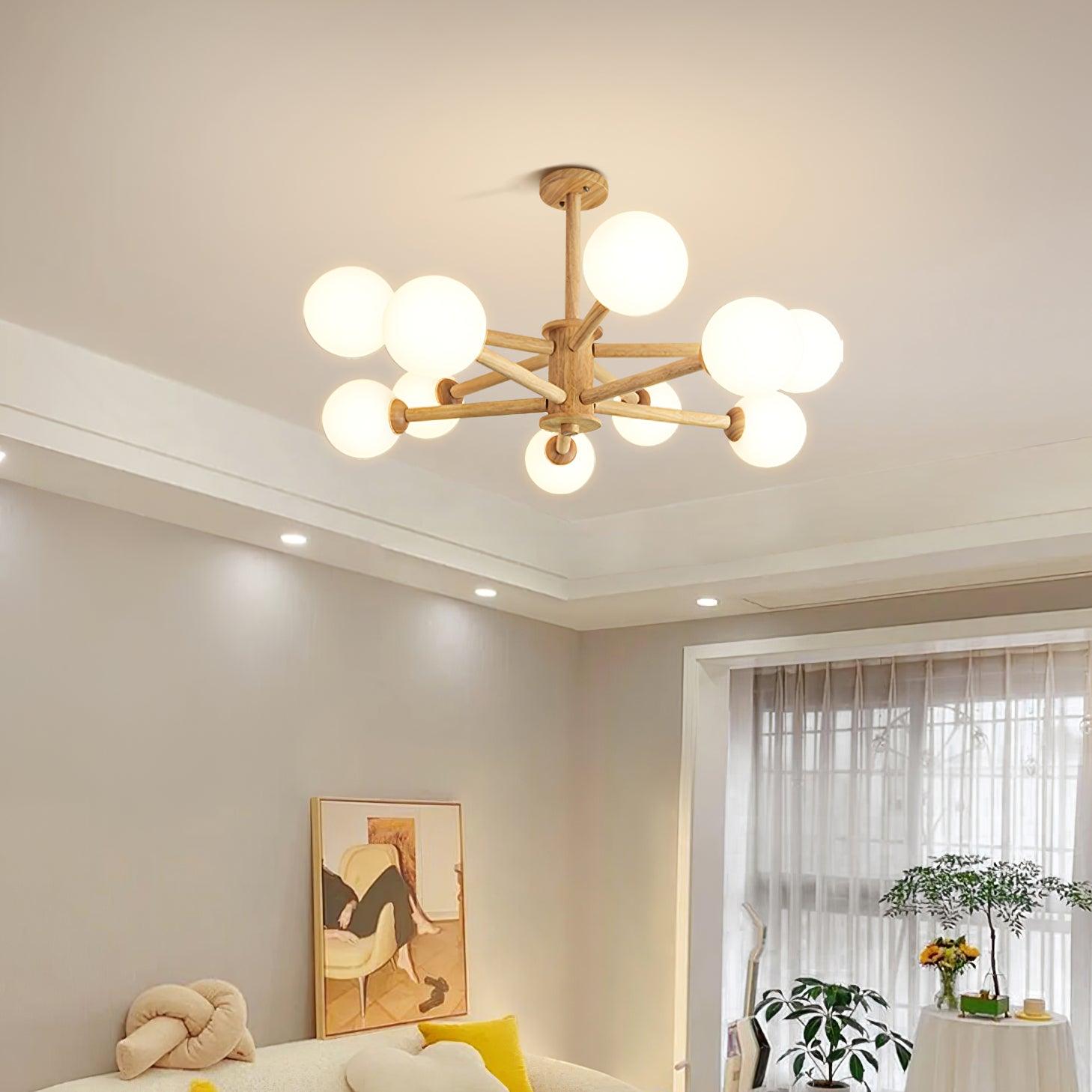 Kozan Wooden Chandelier - Lamp Outdoor
