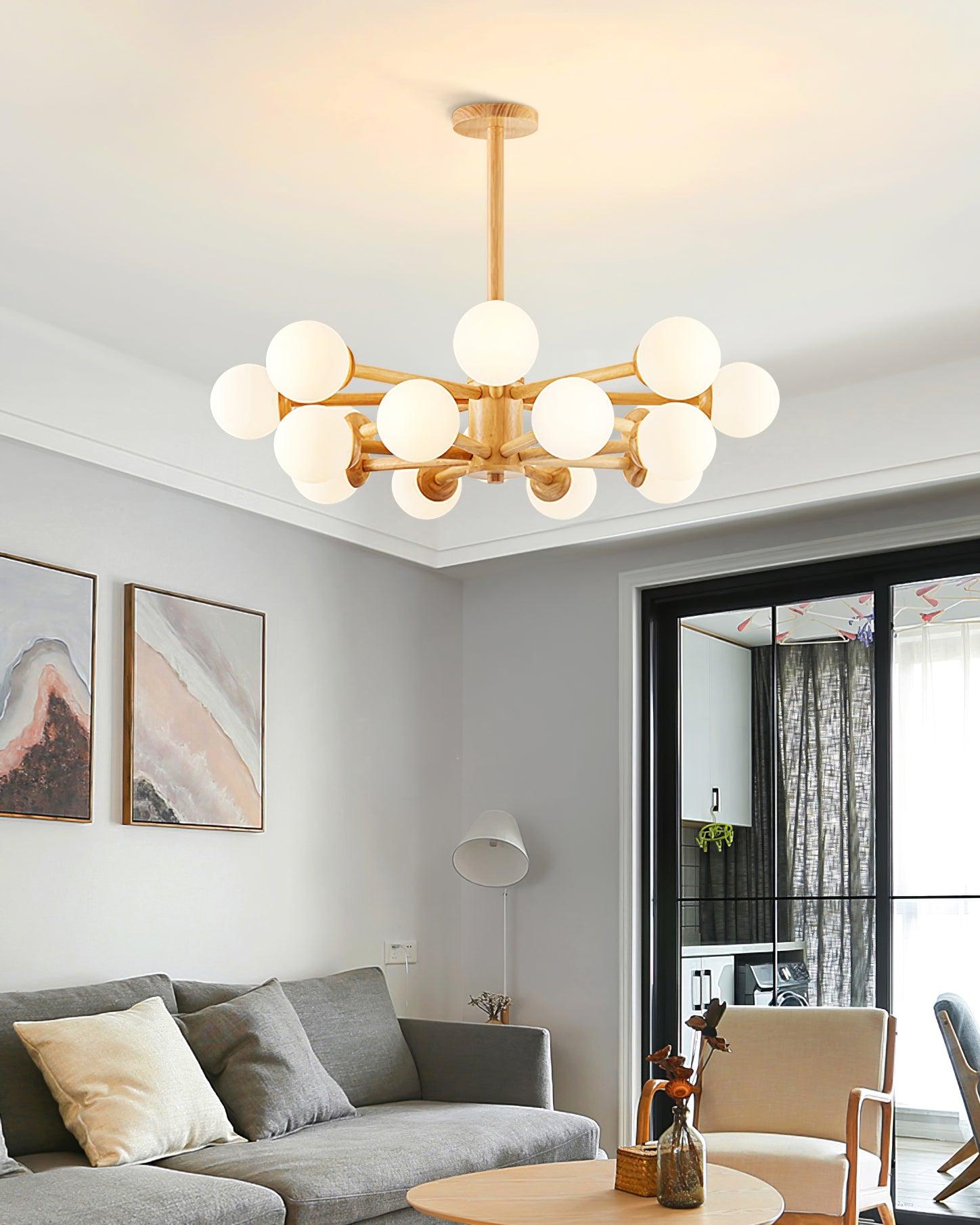 Kozan Wooden Chandelier - Lamp Outdoor