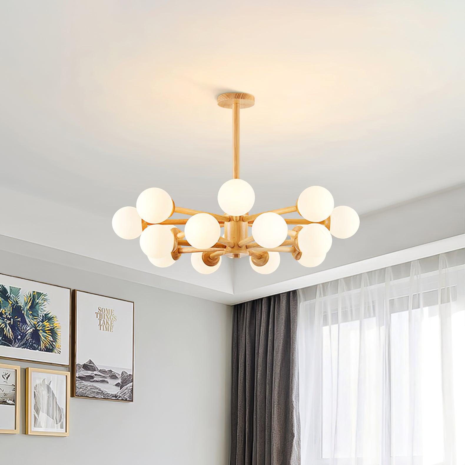 Kozan Wooden Chandelier - Lamp Outdoor
