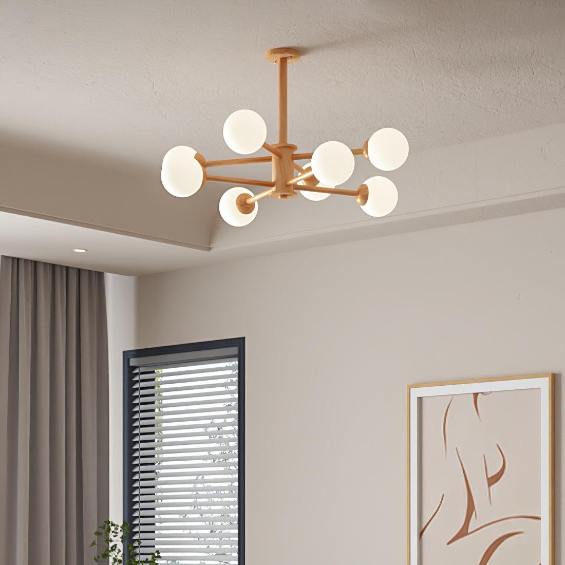 Kozan Wooden Chandelier - Lamp Outdoor