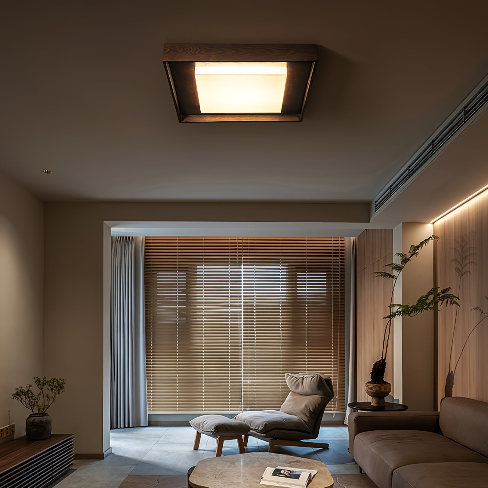 Auro Rustic Wood Ceiling Light - Lamp Outdoor