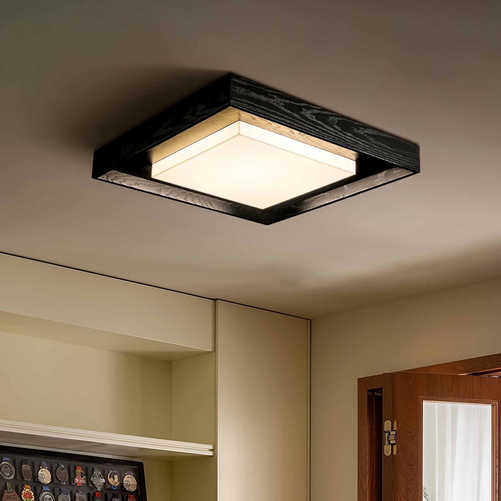 Auro Rustic Wood Ceiling Light - Lamp Outdoor