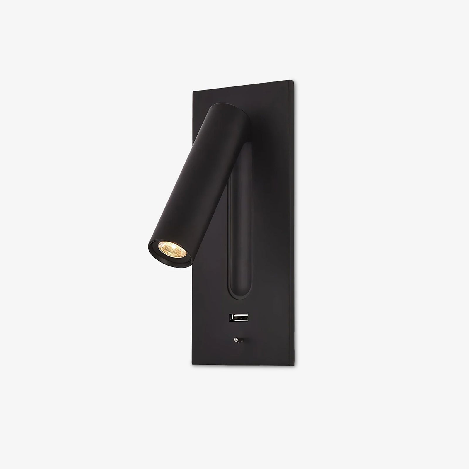 Black Bedside USB Wall Light - Lamp Outdoor