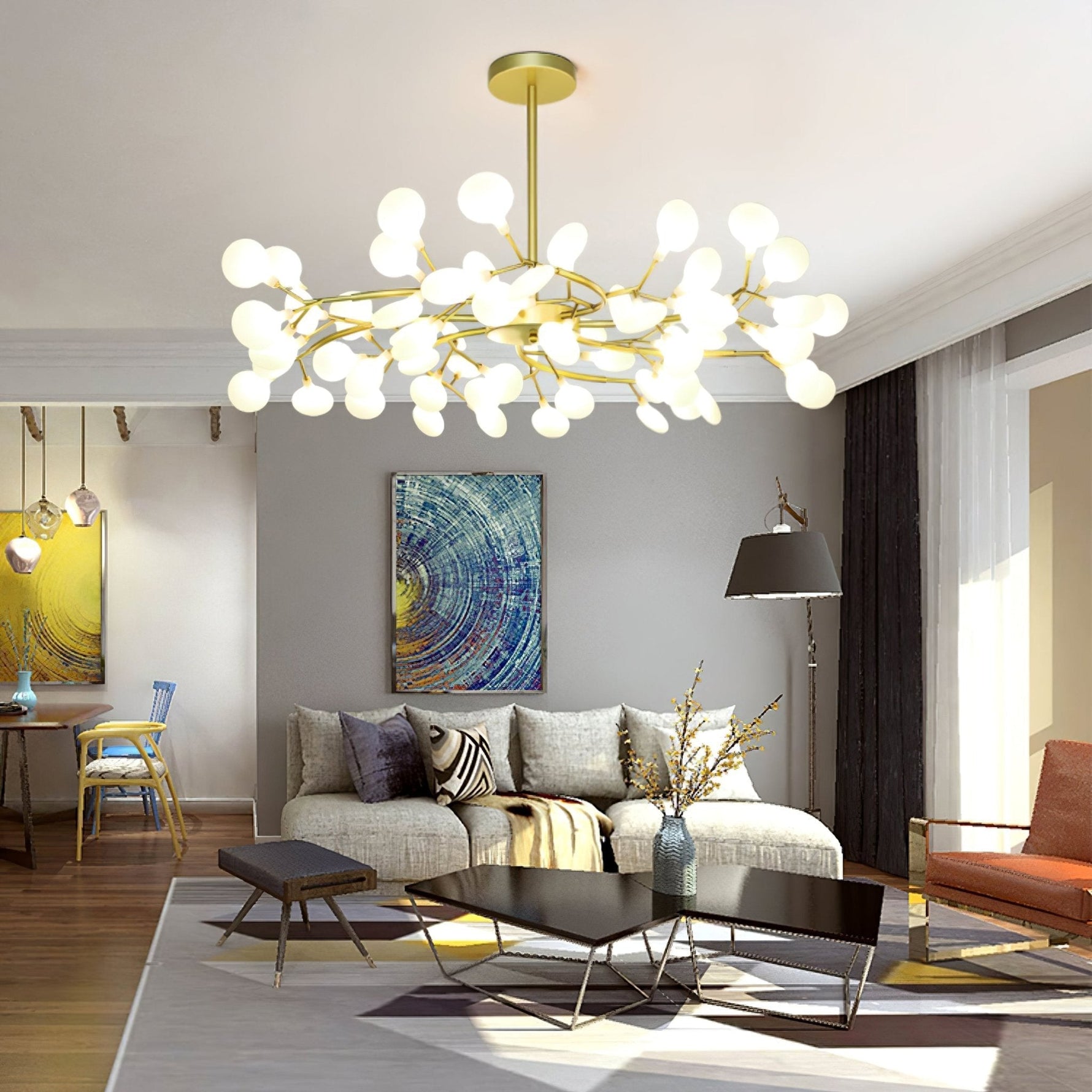 LED Firefly Sputnik Chandelier - Lamp Outdoor