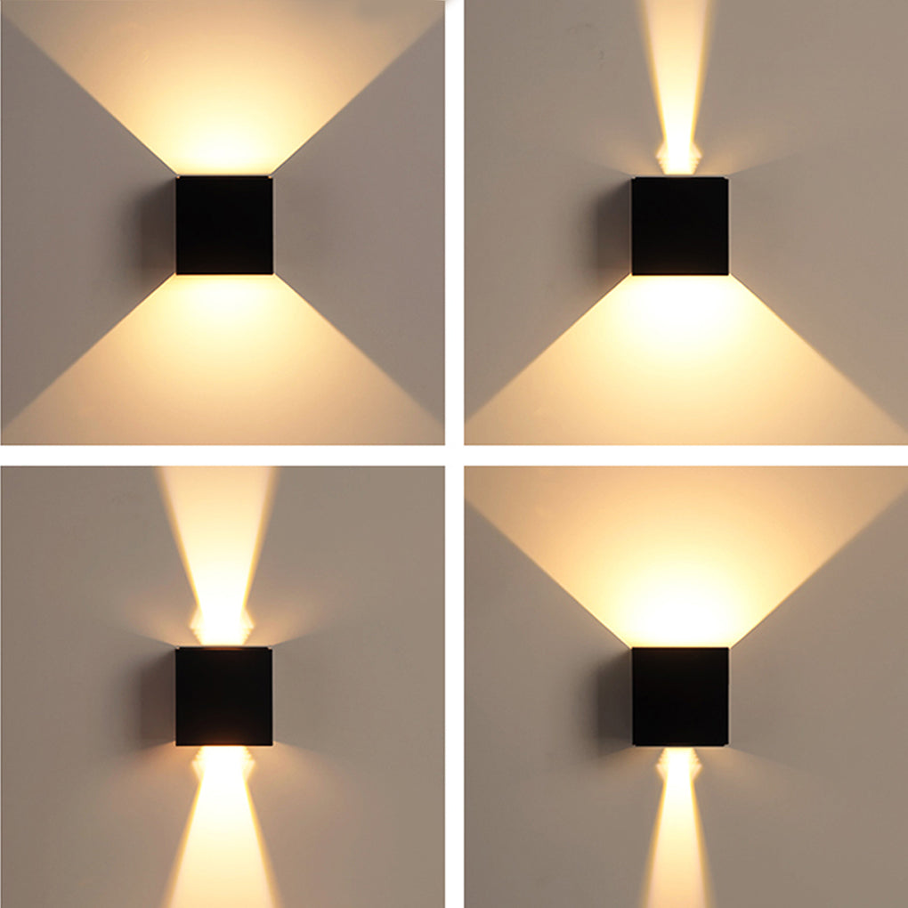 Square Waterproof Up Down Lighting Adjustable Modern Exterior Lights - Lamp Outdoor