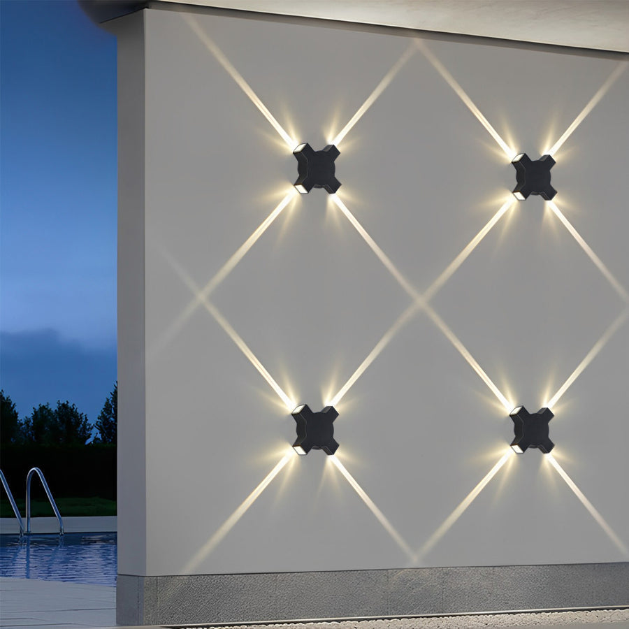 Creative Starlight Decorative LED Waterproof Black Modern Wall Lamp - Lamp Outdoor