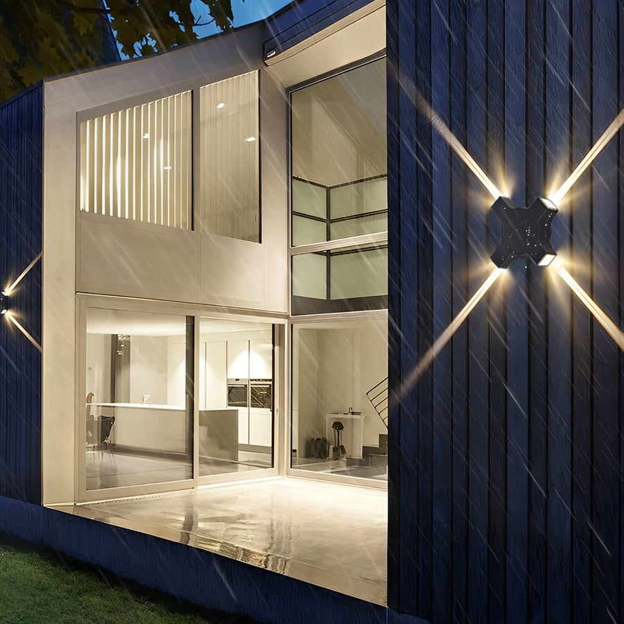 Creative Starlight Decorative LED Waterproof Black Modern Wall Lamp - Lamp Outdoor
