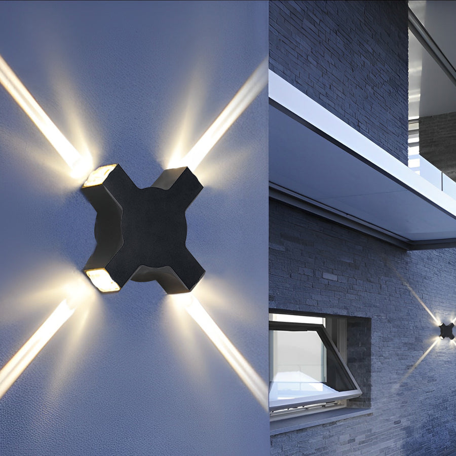 Creative Starlight Decorative LED Waterproof Black Modern Wall Lamp - Lamp Outdoor