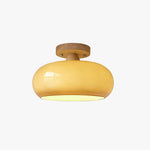 Charlotte Flush Mount Ceiling Light Wood - Lamp Outdoor