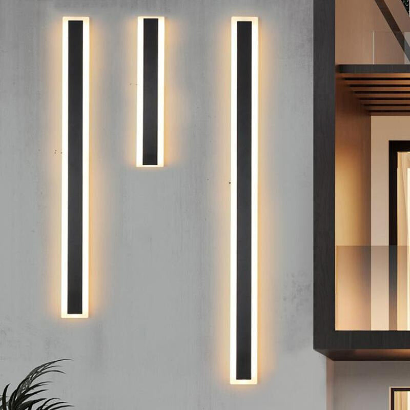 Arisha Radiation Linear Metal Acrylic Outdoor Wall Lamp Garden Corridor - Lamp Outdoor