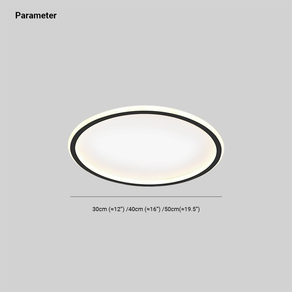 Quasso Flush Mount Ceiling Light Modern LED Round - Lamp Outdoor