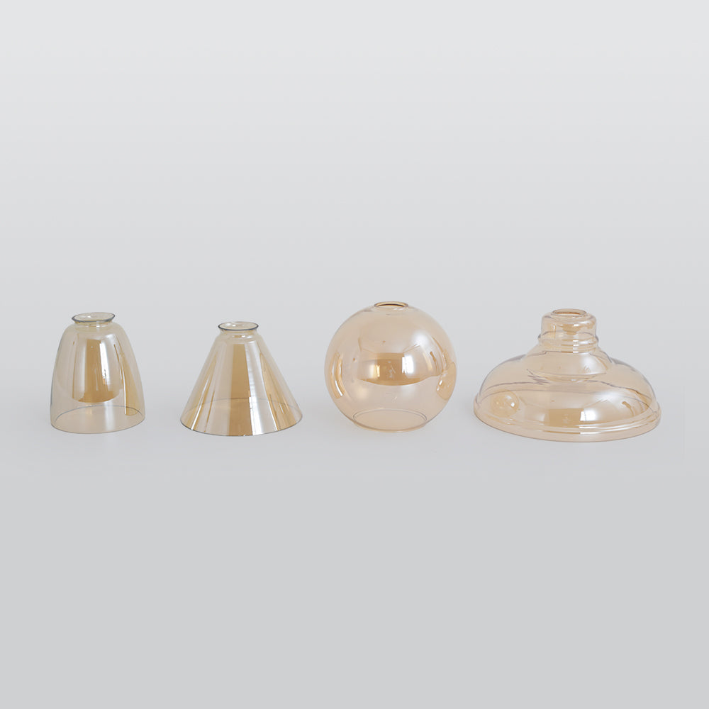 June Industrial Glass Pendant Light Clear/Amber/Smoke Grey - Lamp Outdoor