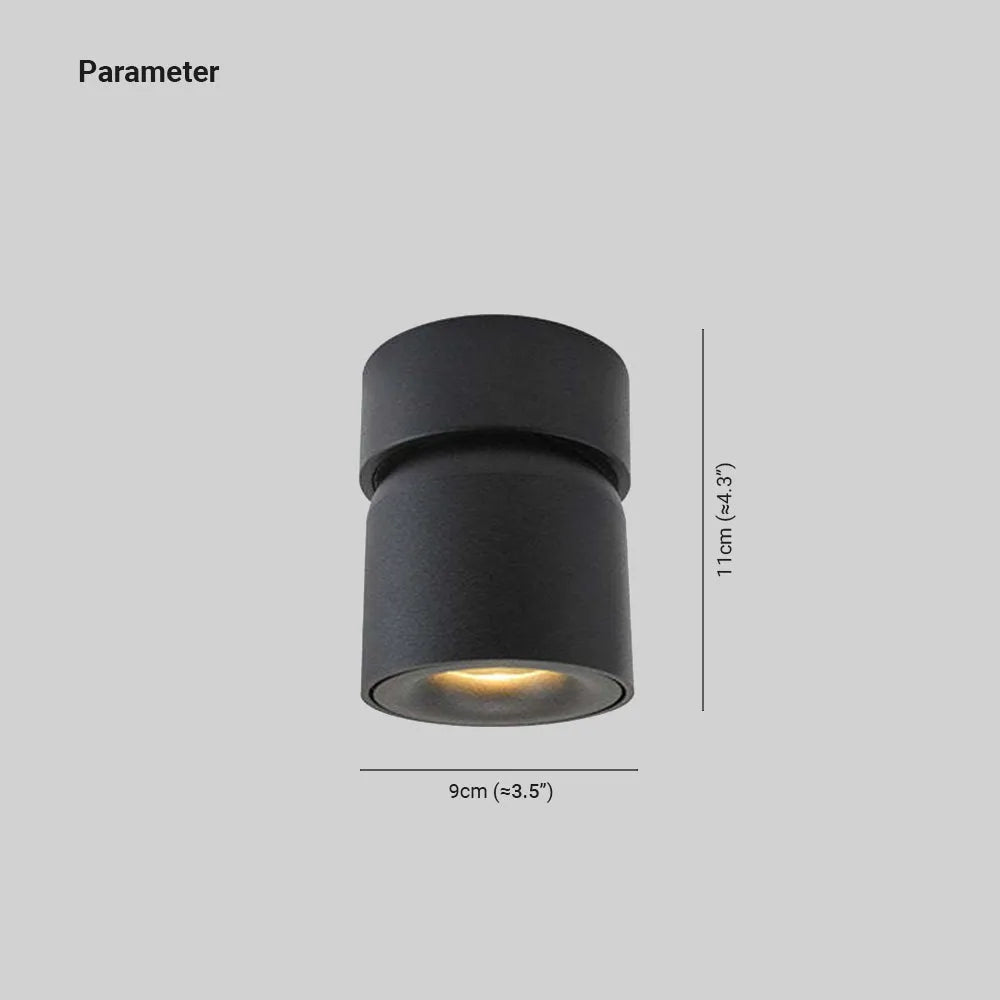 Kilo Spotlight Modern LED Flush Mount Ceiling Light, Black/White - Lamp Outdoor