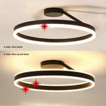 Solen Modern Circle Flush Mount Ceiling Light, Black & White - Lamp Outdoor