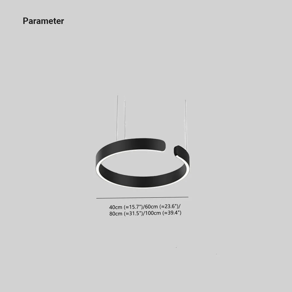 Arisha Luxury Minimalist LED Ring Pendant Light - Lamp Outdoor
