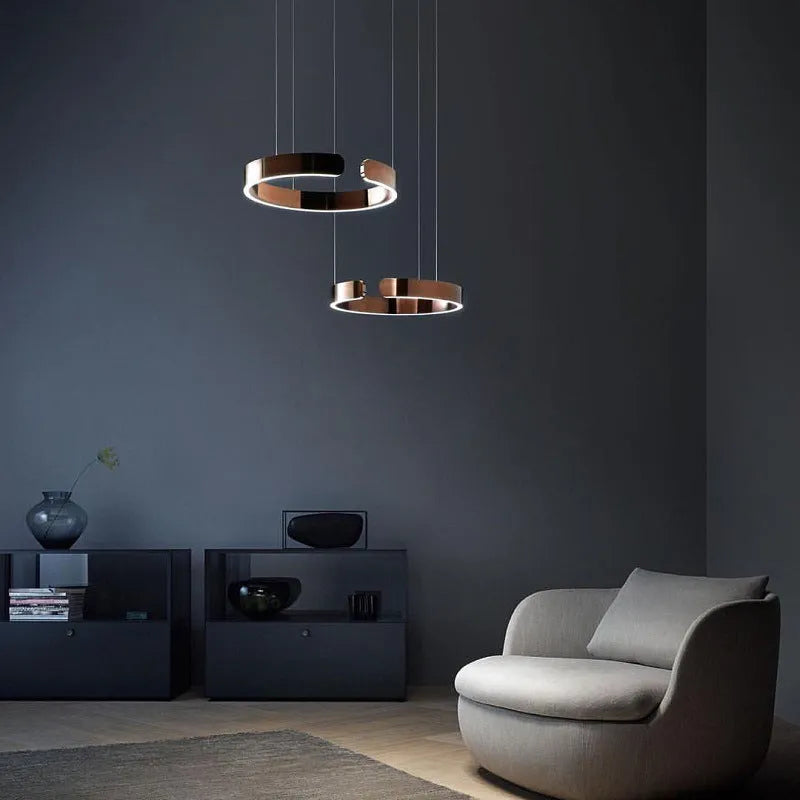 Arisha Luxury Minimalist LED Ring Pendant Light - Lamp Outdoor