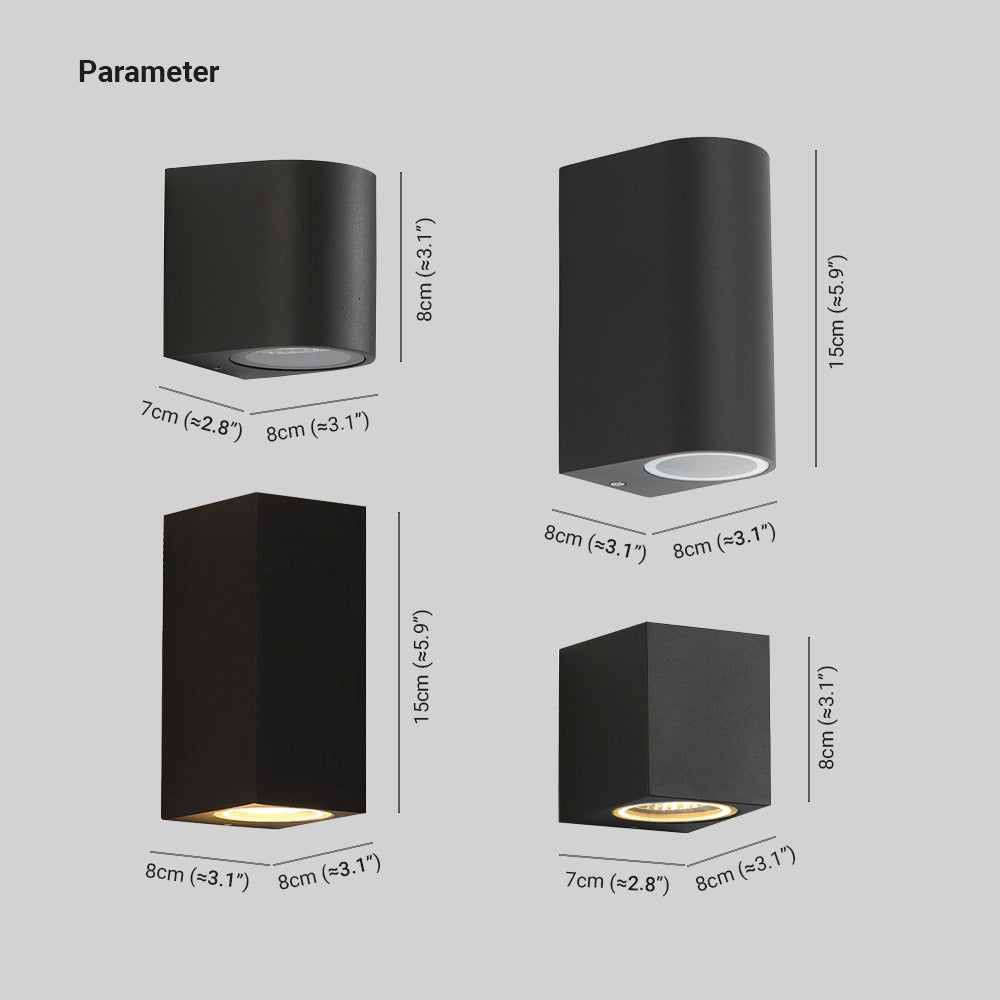 Ray Minimalist Metal Square Outdoor Wall Lamp - Lamp Outdoor