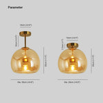 Rhea Glass Semi-Flush Mount Ceiling Light/Pendant Light - Lamp Outdoor