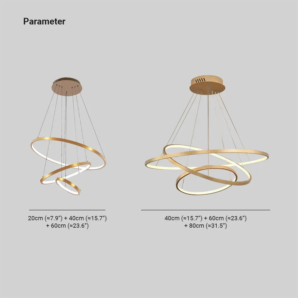 Aluna Pendant Light, Inner Ring Illuminated, White/Black/Gold - Lamp Outdoor