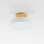 Orya Round LED Flush Mount Ceiling Light Modern Wood Colorful - Lamp Outdoor