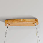 Veon Contemporary Oval Wooden Pendant Light - Lamp Outdoor