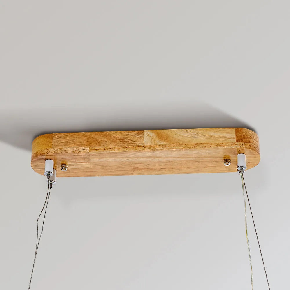 Veon Contemporary Oval Wooden Pendant Light - Lamp Outdoor