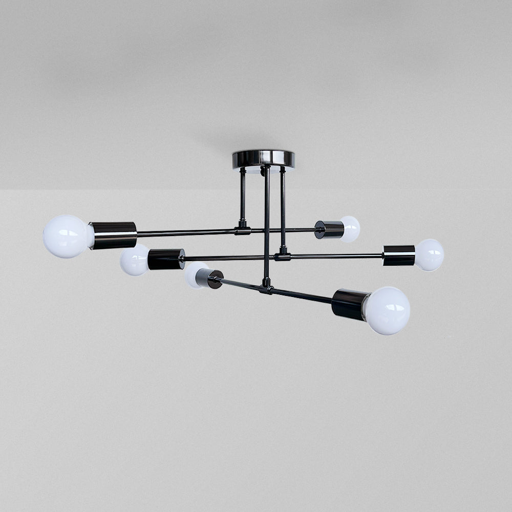 Lindsy Modern Flush Mount Ceiling Light, Gold & Black - Lamp Outdoor