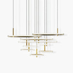 Aurora Chandelier Ring Layered Minimalist - Lamp Outdoor