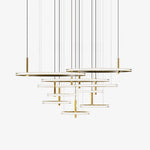Aurora Chandelier Ring Layered Minimalist - Lamp Outdoor
