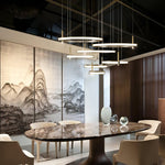Aurora Chandelier Ring Layered Minimalist - Lamp Outdoor