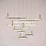 Aurora Chandelier Ring Layered Minimalist - Lamp Outdoor
