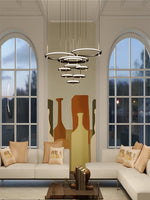 Aurora Chandelier Ring Layered Minimalist - Lamp Outdoor